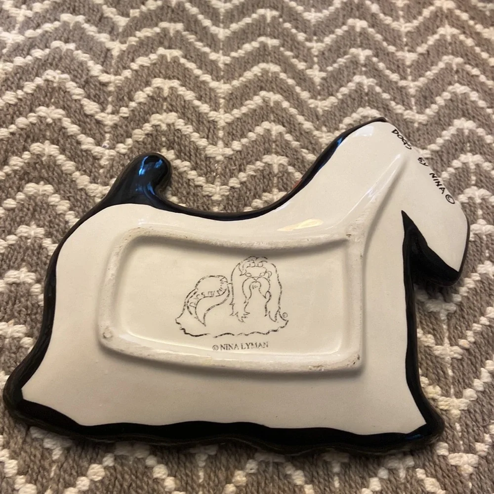 Nina Lyman Dogs by Nina Black Scottie Dog Trinket Dish